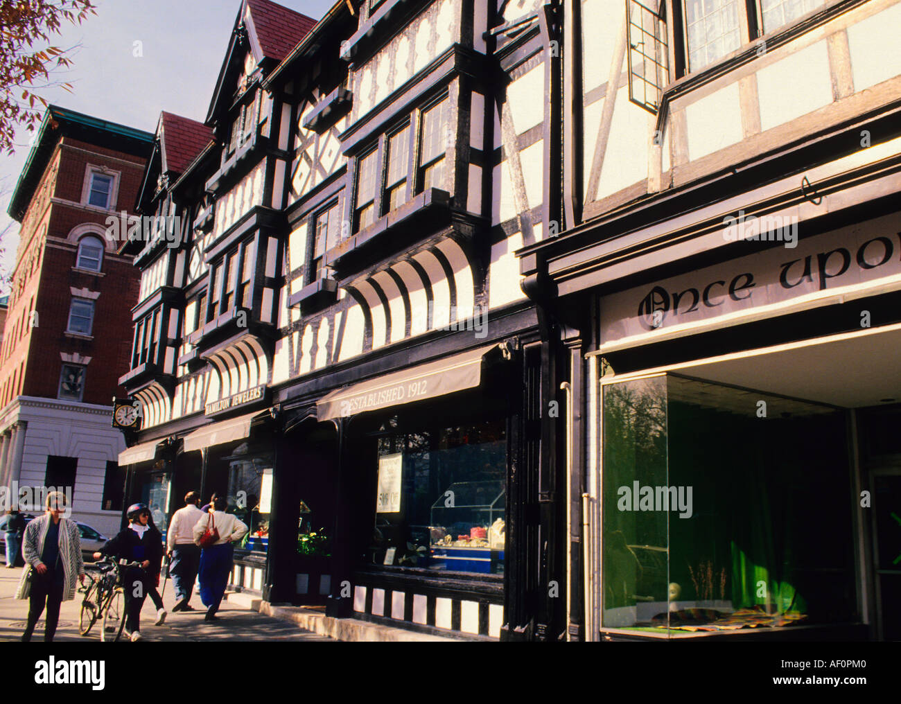 Princeton New Jersey Nassau Street. Princeton University off campus college town. Smalltown USA