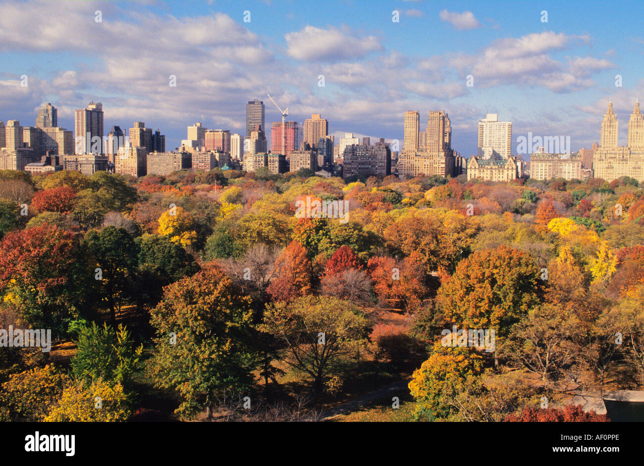 New York City Midtown Manhattan Central Park South and Central Park in ...