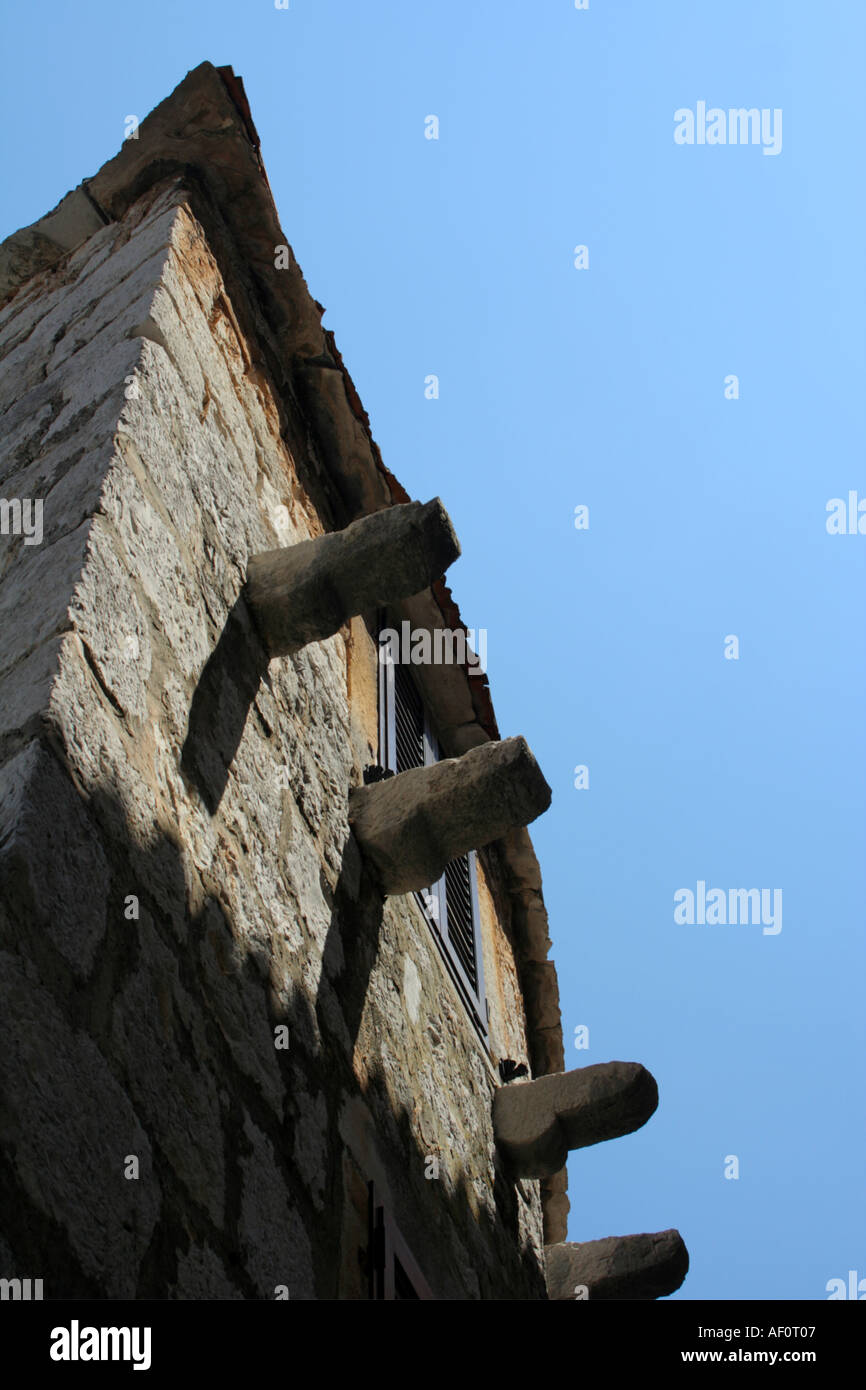 Stone house detail in Stari Grad on Hvar island Dalmatia Croatia Stock Photo