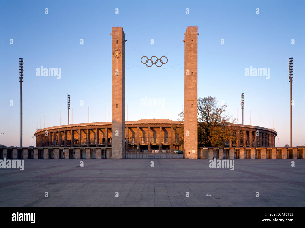 Berlin-Charlottenburg, Olympiastadion, Blick von Osten Stock Photo
