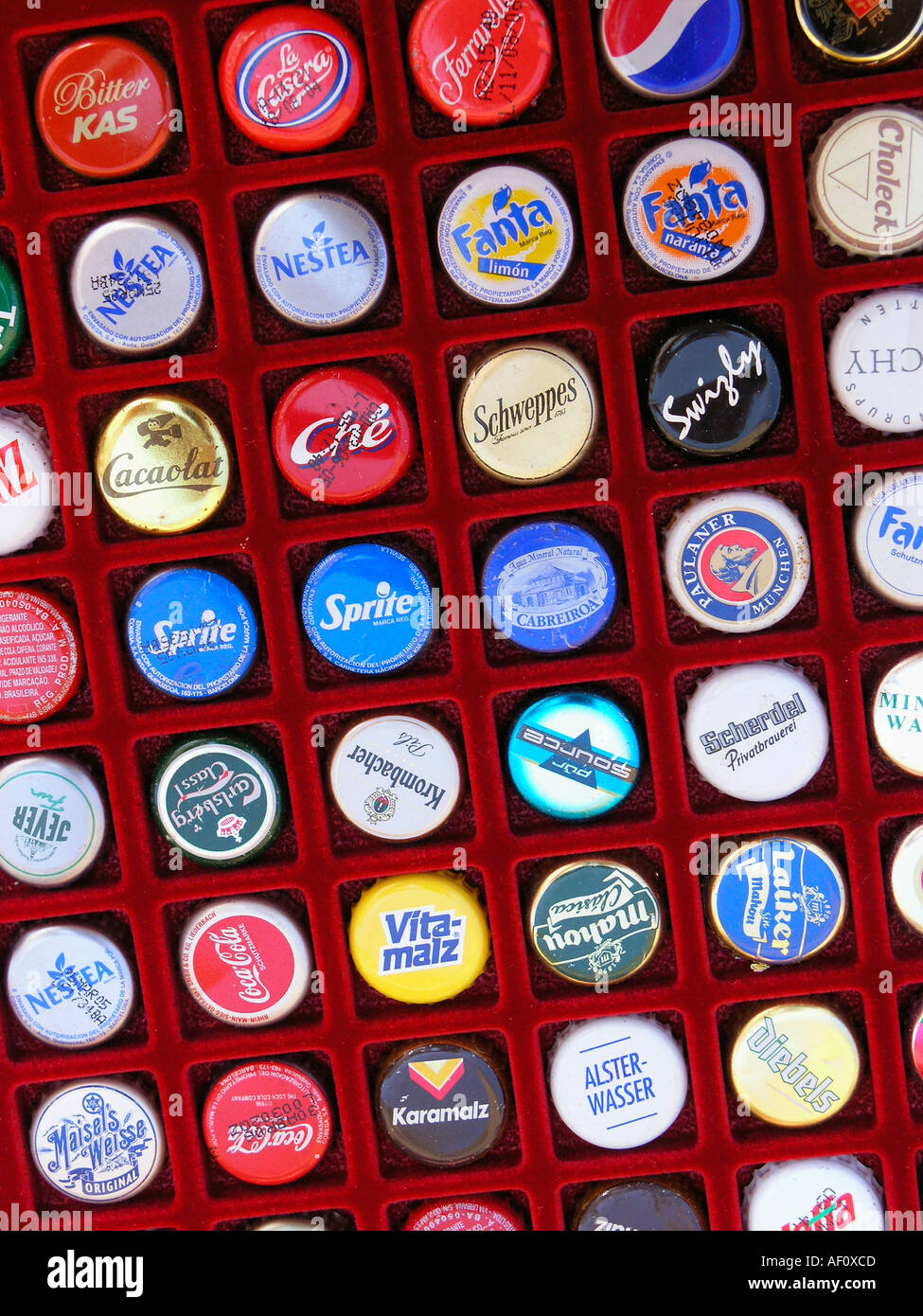 Bottle caps collection Stock Photo Alamy