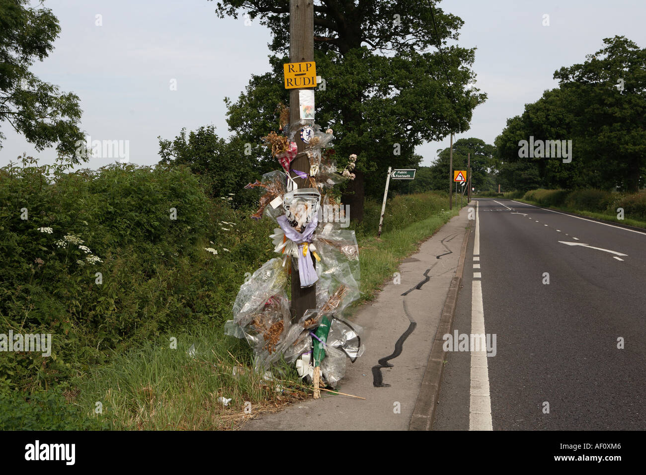 Unofficial roadside memorials to young people recently killed in road ...