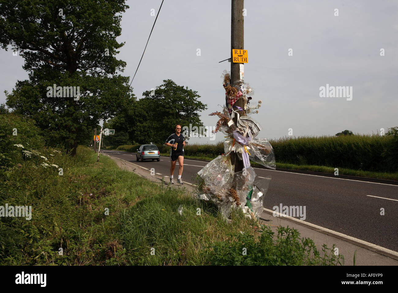 Unofficial roadside memorials to young people recently killed in road ...
