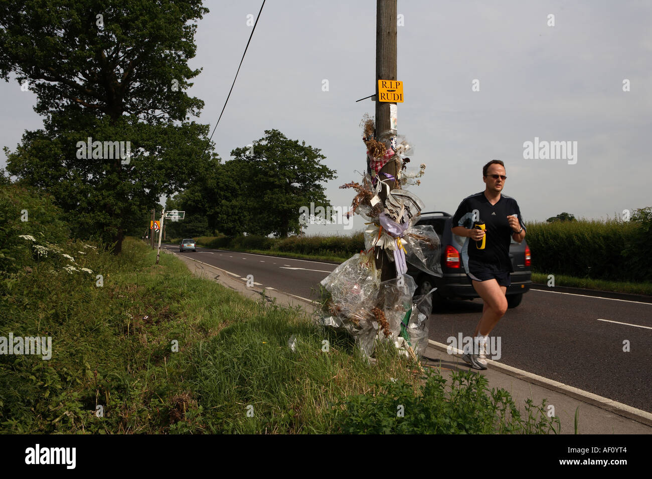 Unofficial roadside memorials to young people recently killed in road ...