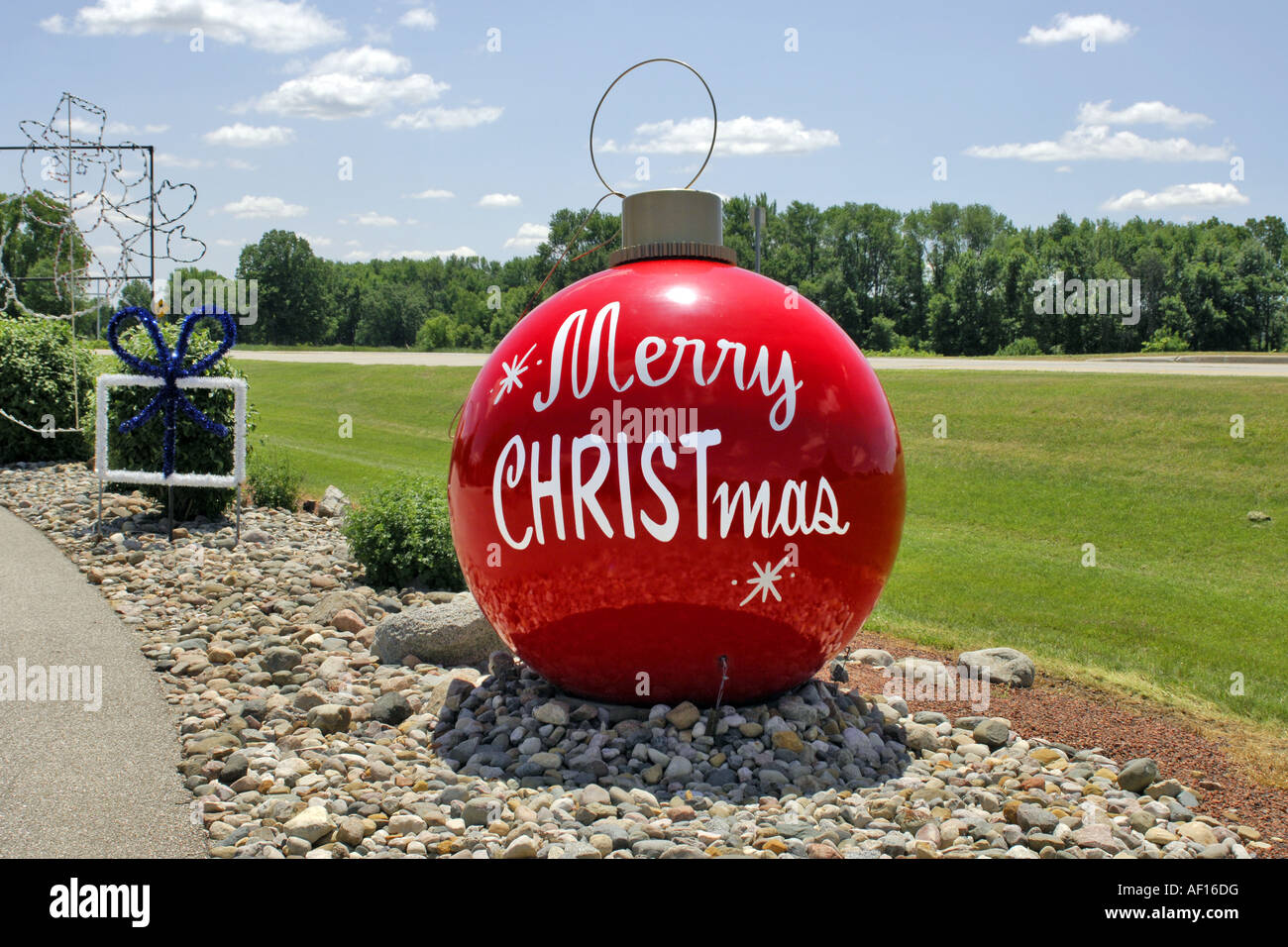 Giant Christmas tree bauble at Bronner s Christmas wonderland
