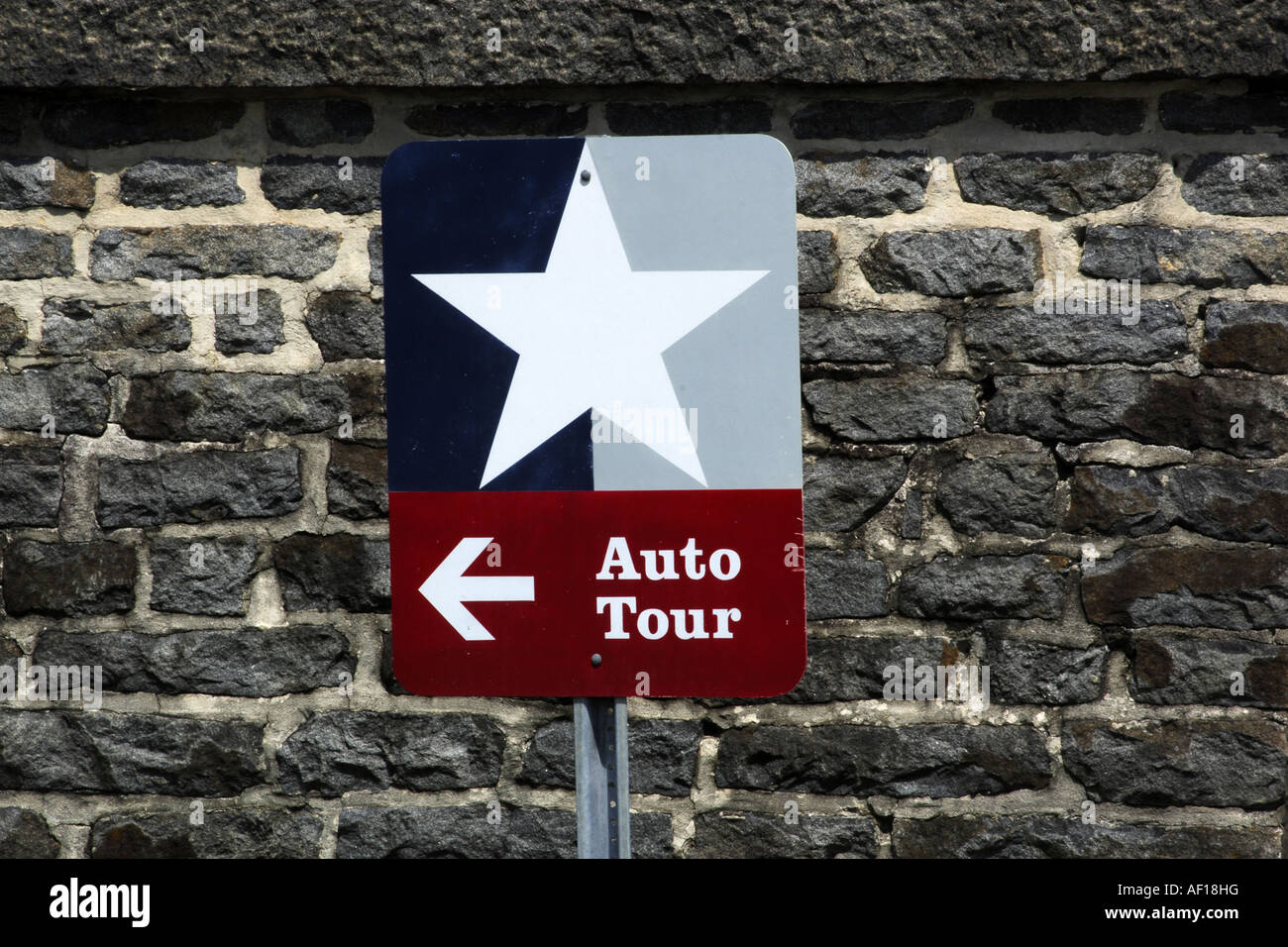 Auto tour route sign in Gettysburg Pennsylvania PA Stock Photo Alamy