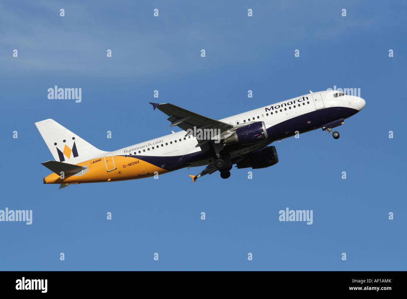 Monarch Airlines Airbus A320 on departure Stock Photo Alamy