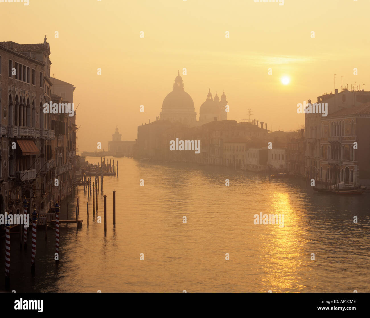 Venice, Grand Canal, Santa Maria della Salute, Italy Stock Photo