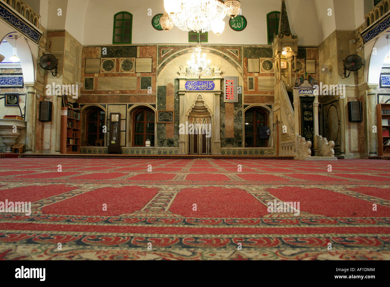 interior of mosque akko israel Stock Photo