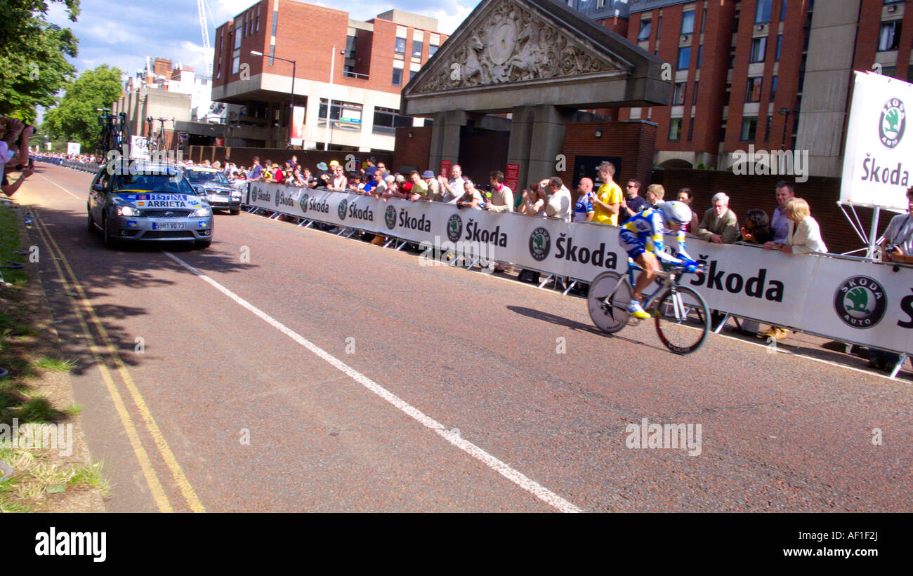 Tour de France 2007 London Prologue time trial, Kensington Gardens, London, United Kingdom Stock Photo