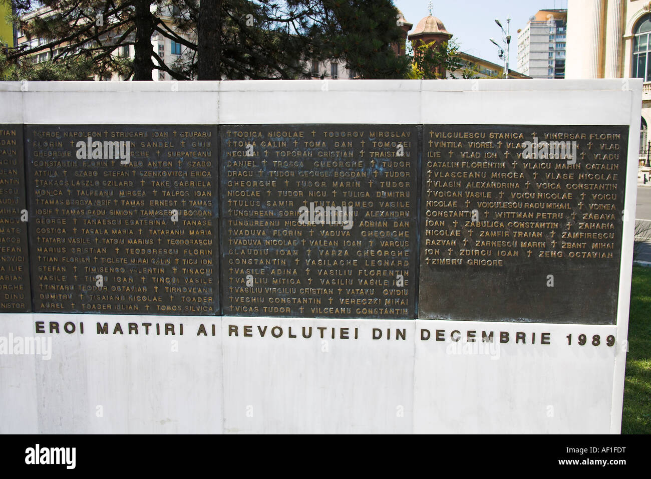 Plaque, Monument to 1989 Revolution, Rebirth Memorial, Piata Revolutiei