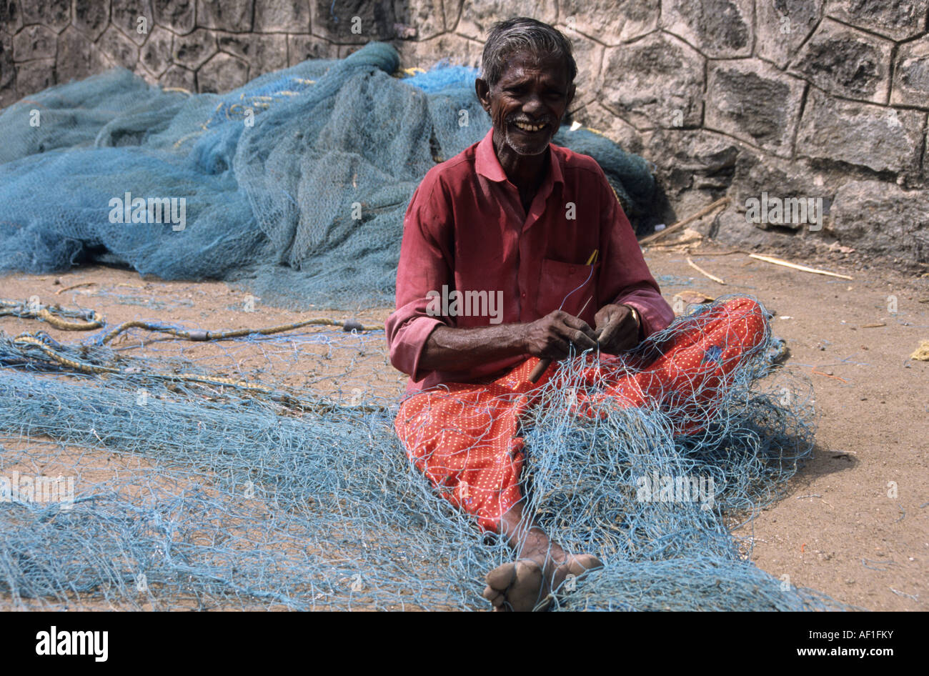 South India Kerala Calicut Fishing Village Stock Photo - Alamy