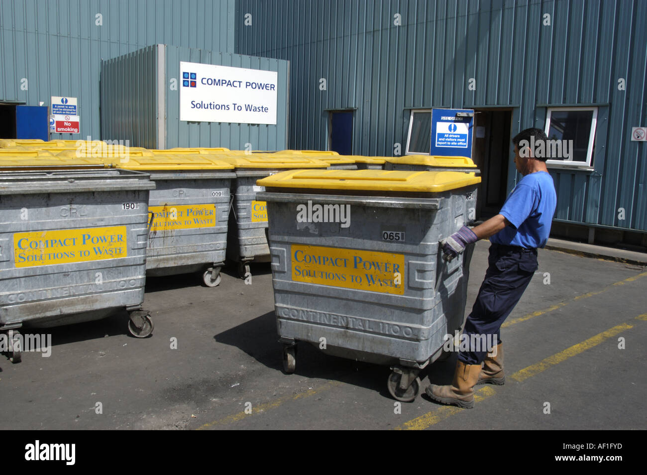 Waste waiting to enter the Compact Power Gasification plant in Avonmouth Nr Bristol England