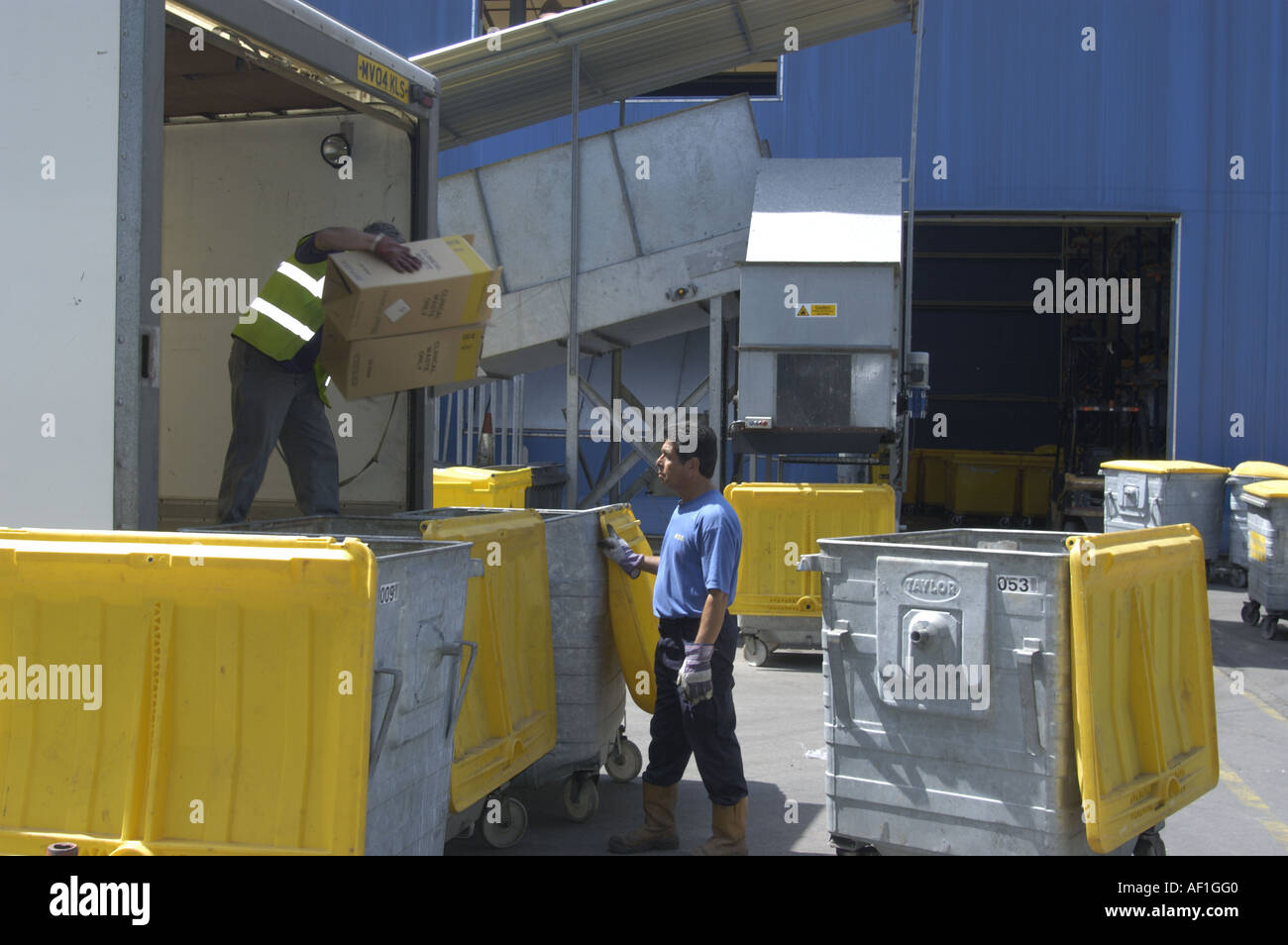 Waste arrives at the Compact Power Gasification plant in Avonmouth Nr Bristol England Stock