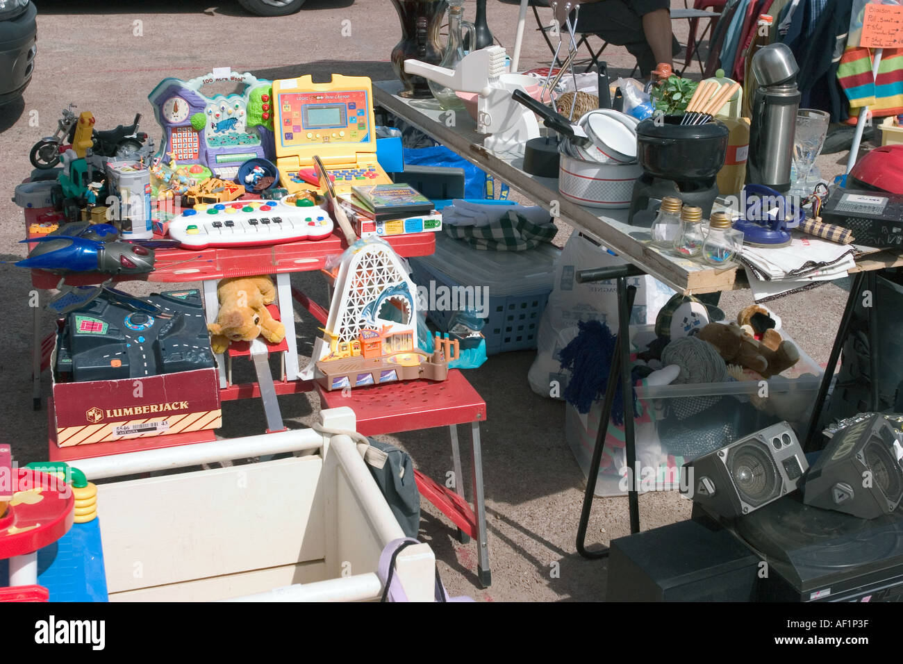 outdoor marketplace in france street Stock Photo Alamy