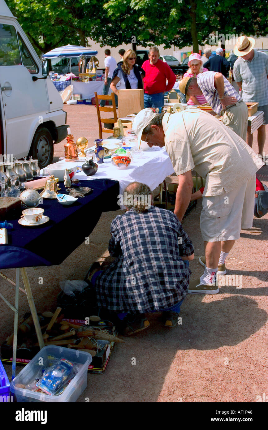 outdoor marketplace in france street Stock Photo Alamy
