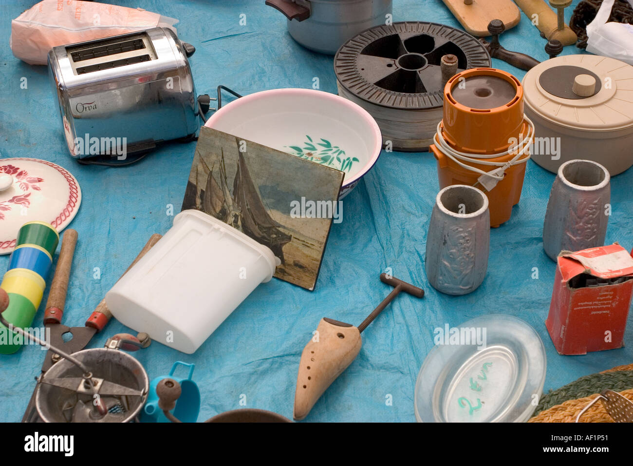 outdoor marketplace in france street Stock Photo Alamy