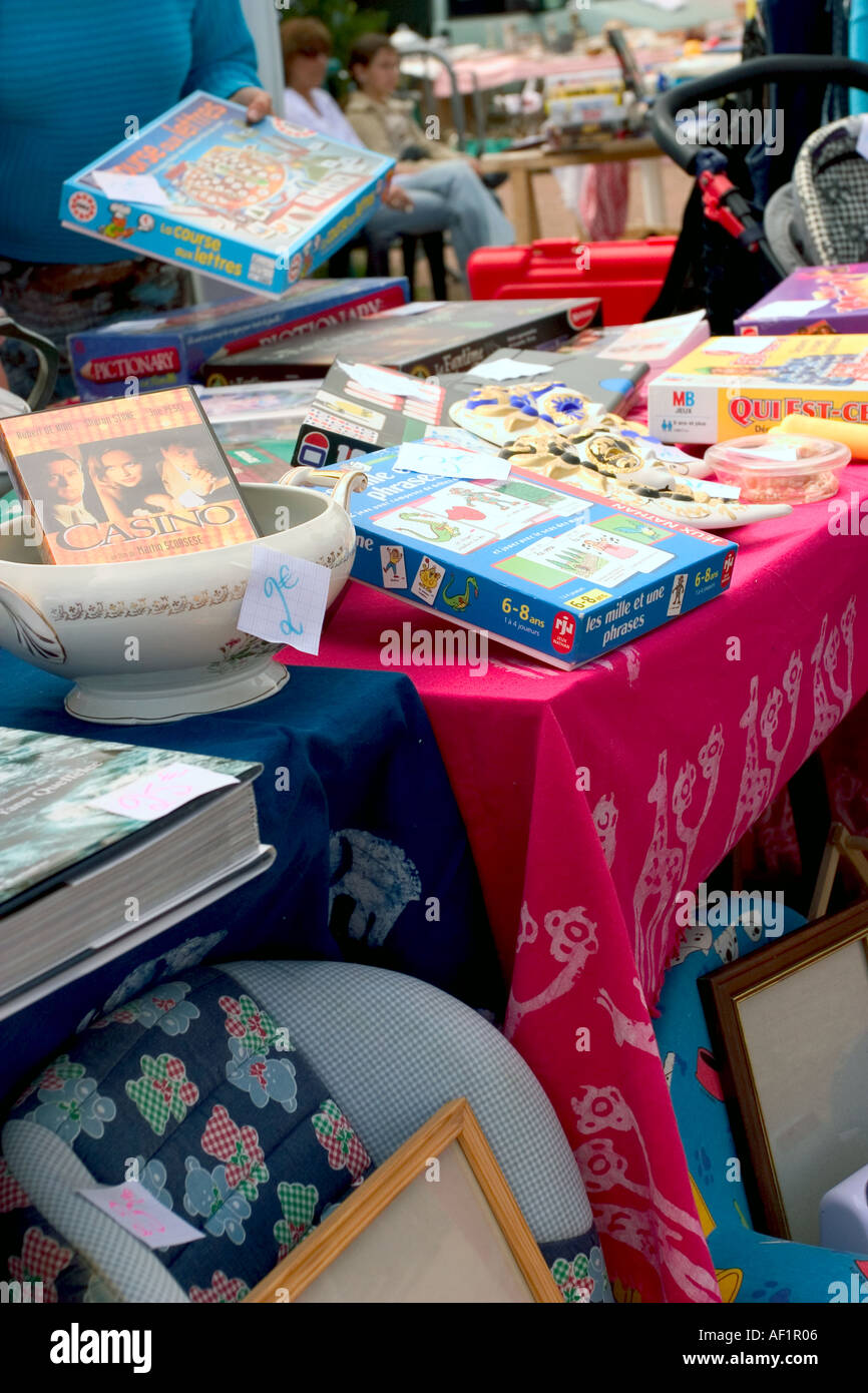 outdoor marketplace in france street Stock Photo Alamy