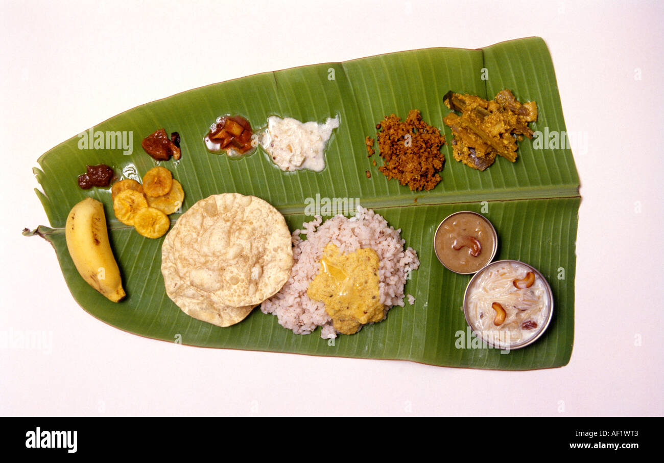 SADYA TRADITIONAL KERALA FEAST Stock Photo: 7887938 - Alamy