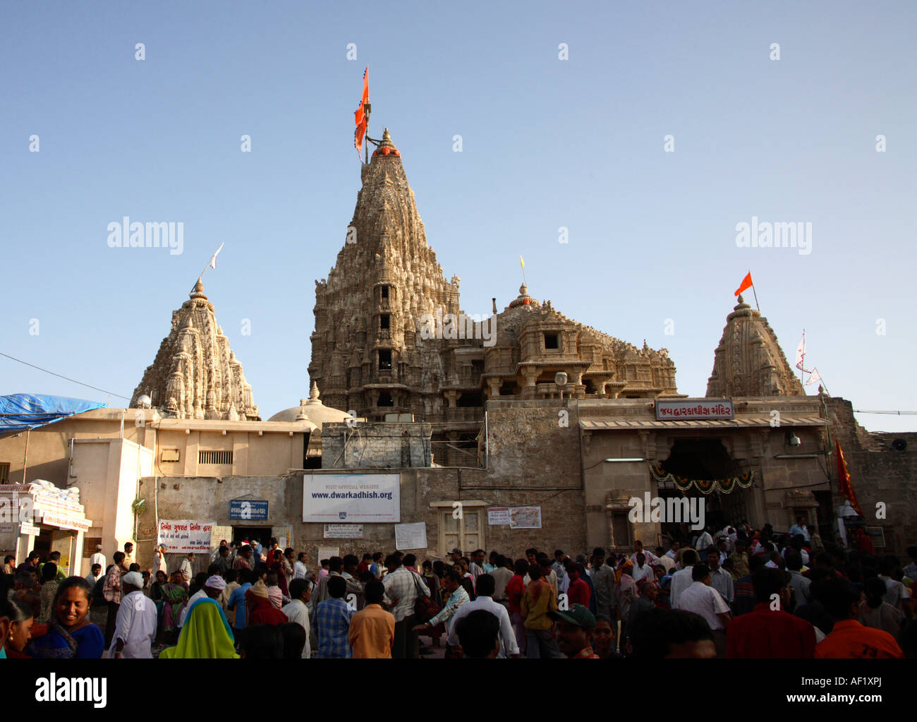 Dwarkhadish Temple (Jagat Mandir) dedicated to Krishna, Dwarka, Gujarat, India Stock Photo