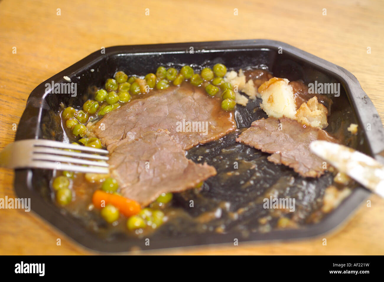 Roast beef TV dinner Stock Photo Alamy