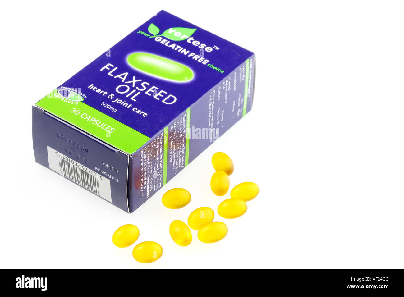 Flaxseed Oil Capsules Stock Photo Alamy