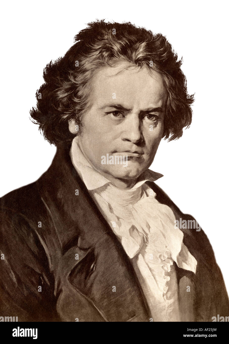 Ludwig van Beethoven. Photograph of an illustration Stock Photo
