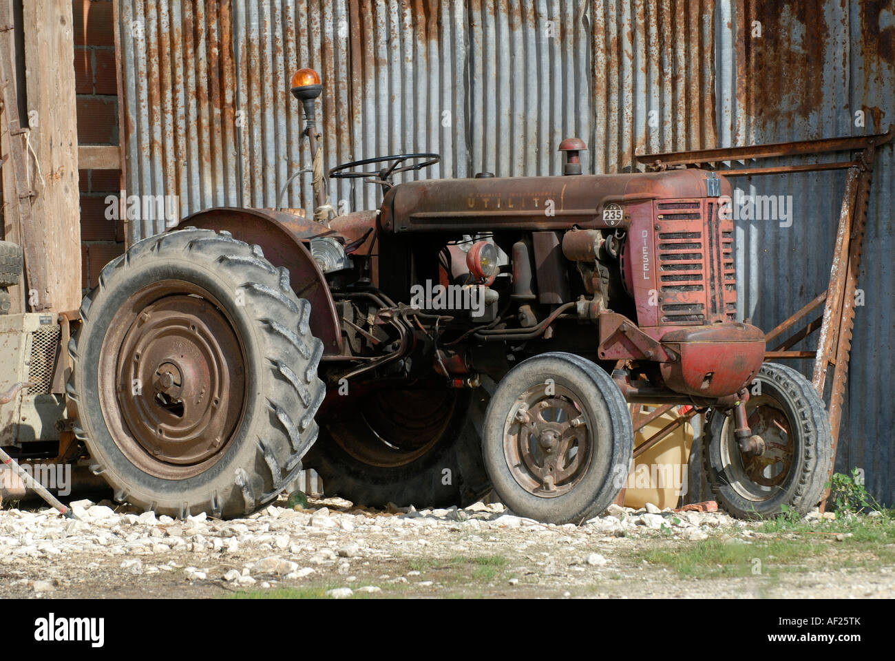 Old McCormick tractor, sud-Touraine, France. Stock Photo