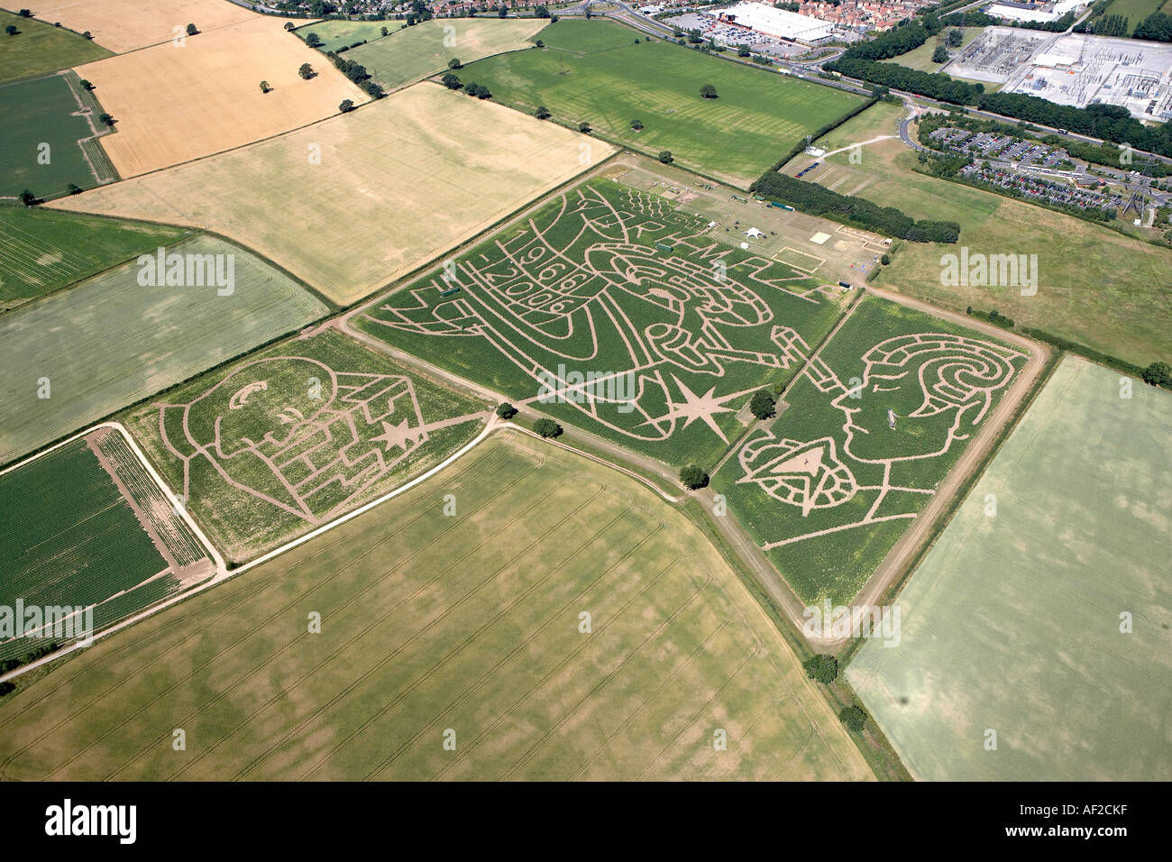 The York maize maze Stock Photo Alamy