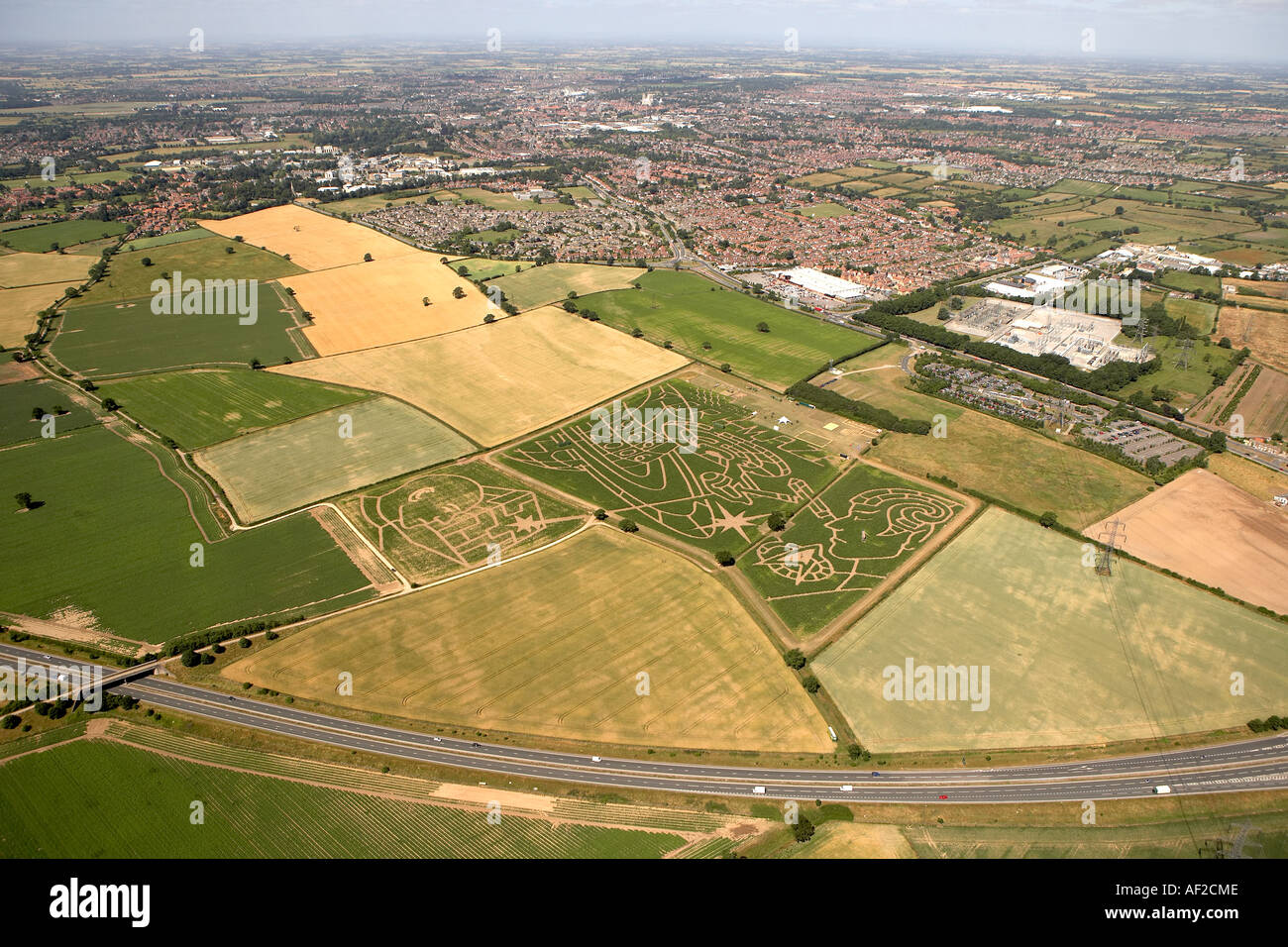 The York maize maze Stock Photo Alamy