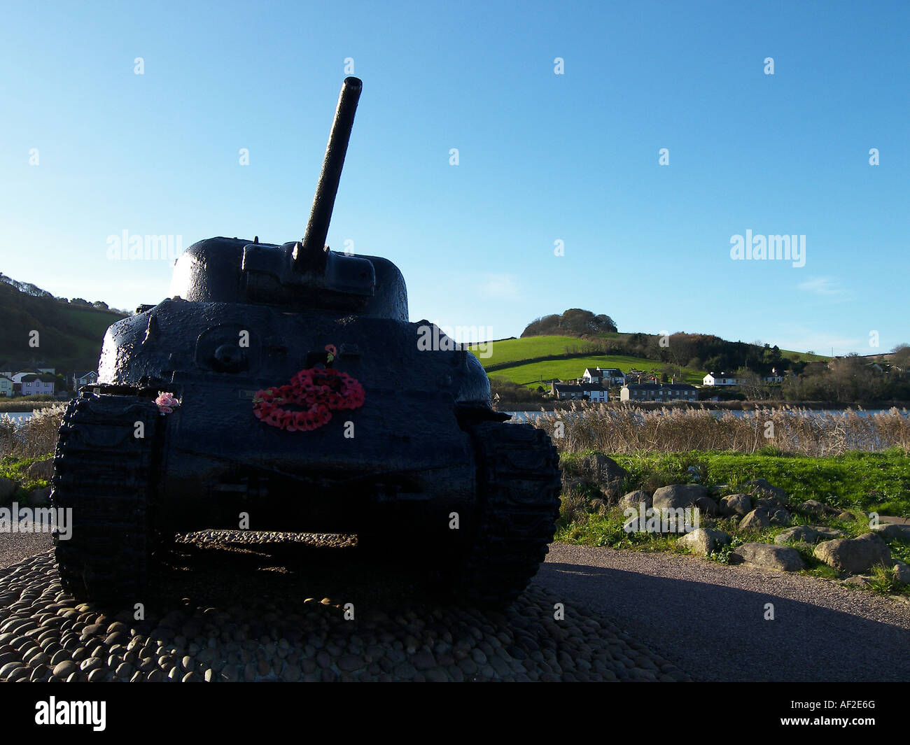 Sherman Tank at Slapton Sands Operation Tiger Stock Photo Alamy