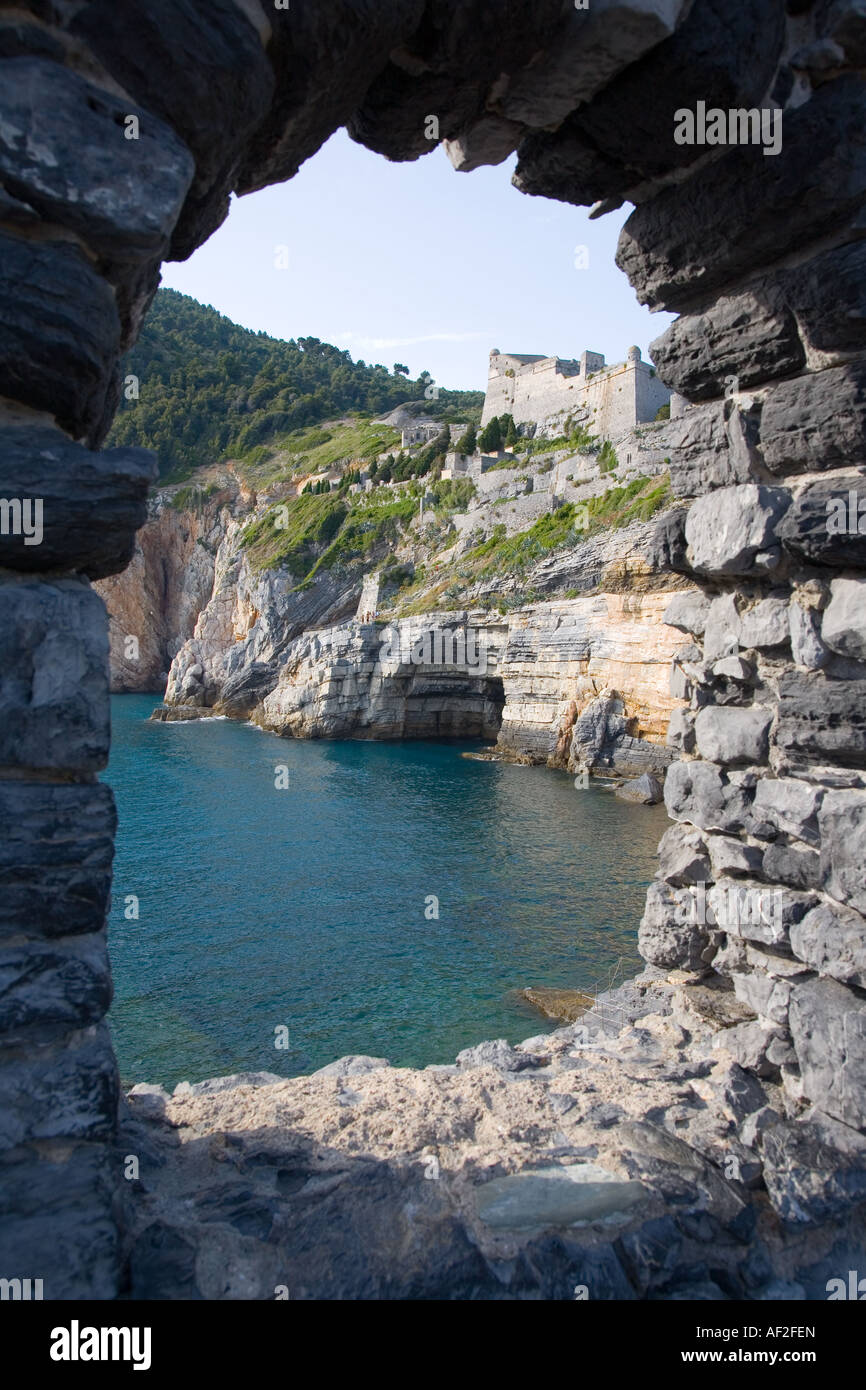 Byron's Grotto Portovenere Italy Stock Photo - Alamy