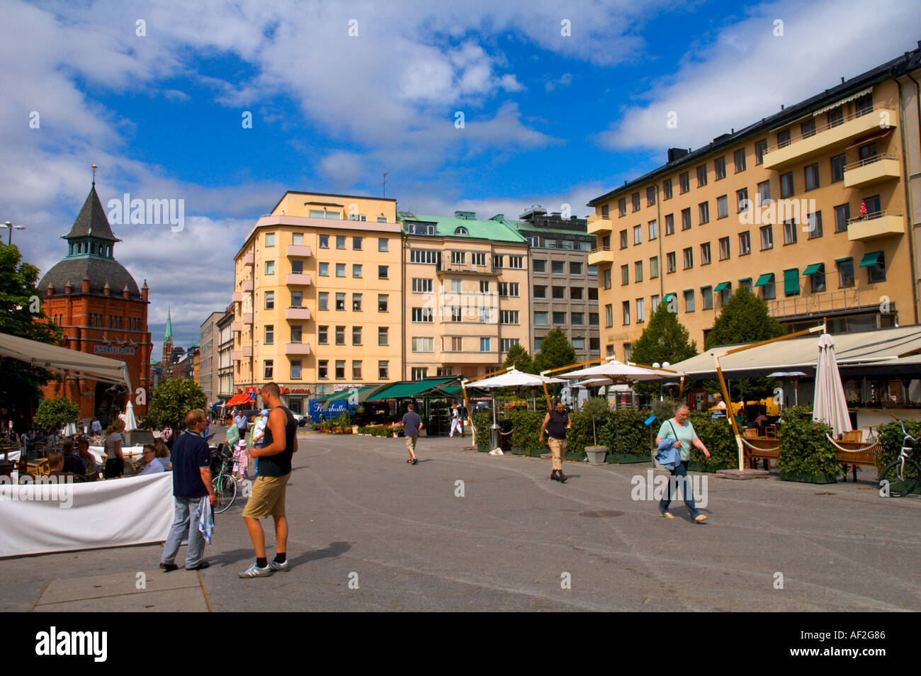 The market square in Östermalm Stockholm Sweden EU Stock Photo