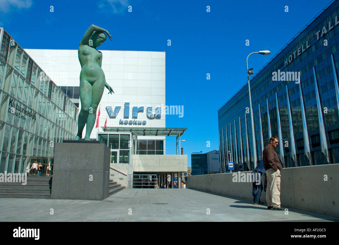 Hämärik statue next to Viru Keskus shopping centre central Tallinn Estonia Europe Stock Photo