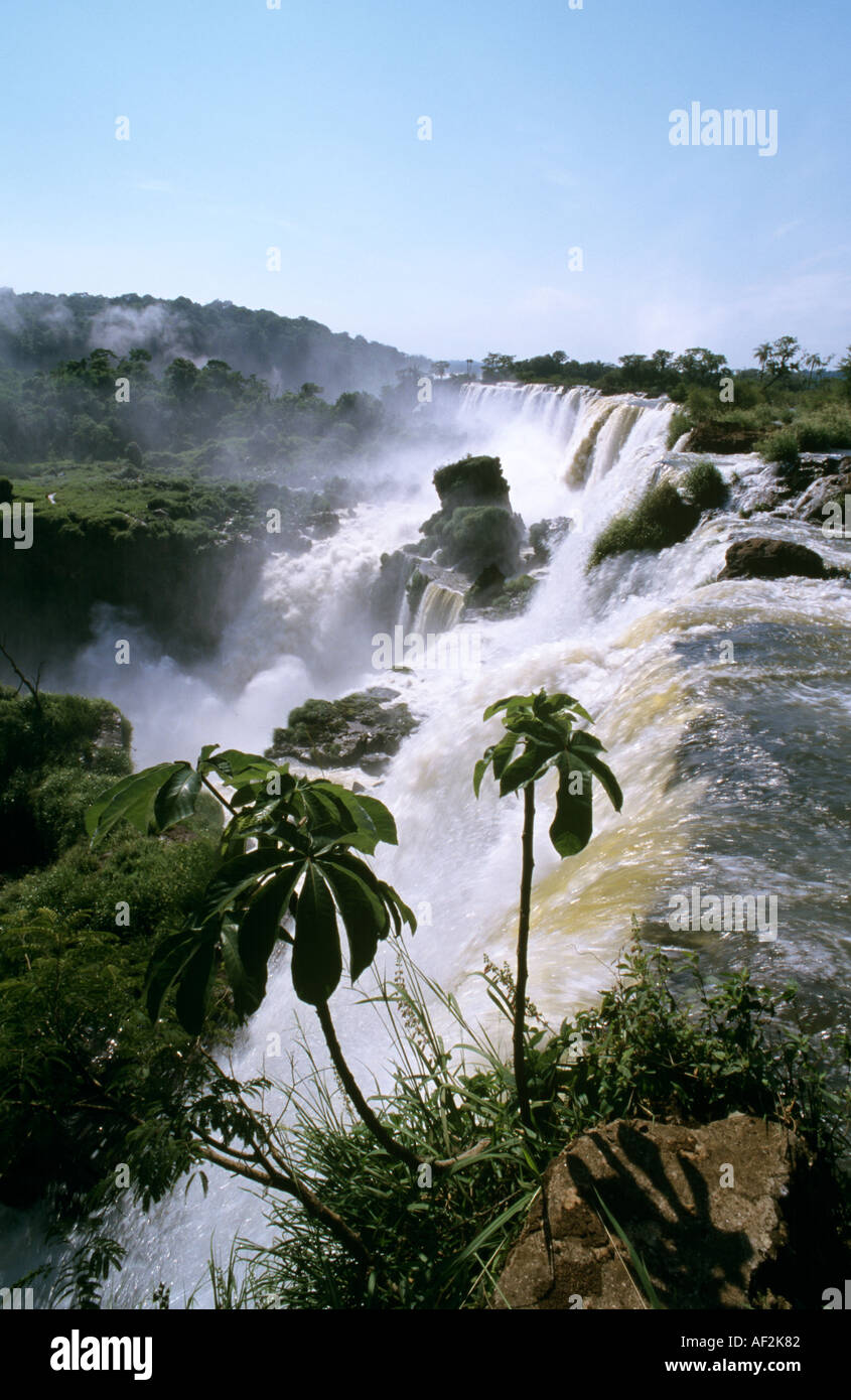Salto Tres Mosqueteros Iguazu Falls Brazil South America Stock Photo