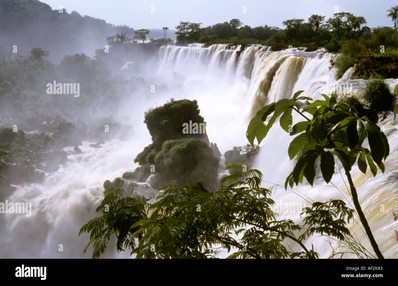 Salto Tres Mosqueteros Iguazu Falls Brazil South America Stock Photo