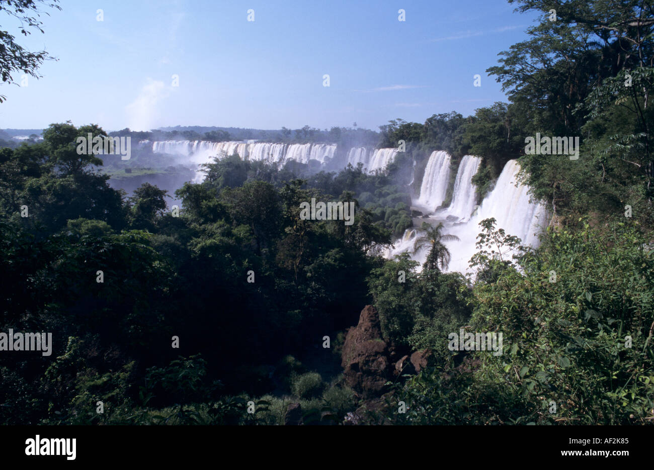 Salto Tres Mosqueteros Iguazu Falls Brazil Stock Photo