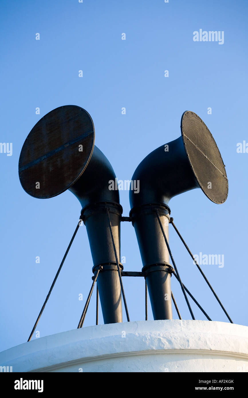 Horn speakers Stock Photo