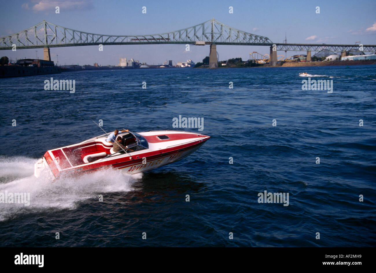 Quebec Canada Montreal Jet Boat Stock Photo Alamy