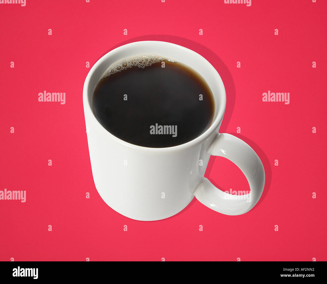 Red Rocket Stock Mug of coffee with clipping path on color background Stock Photo