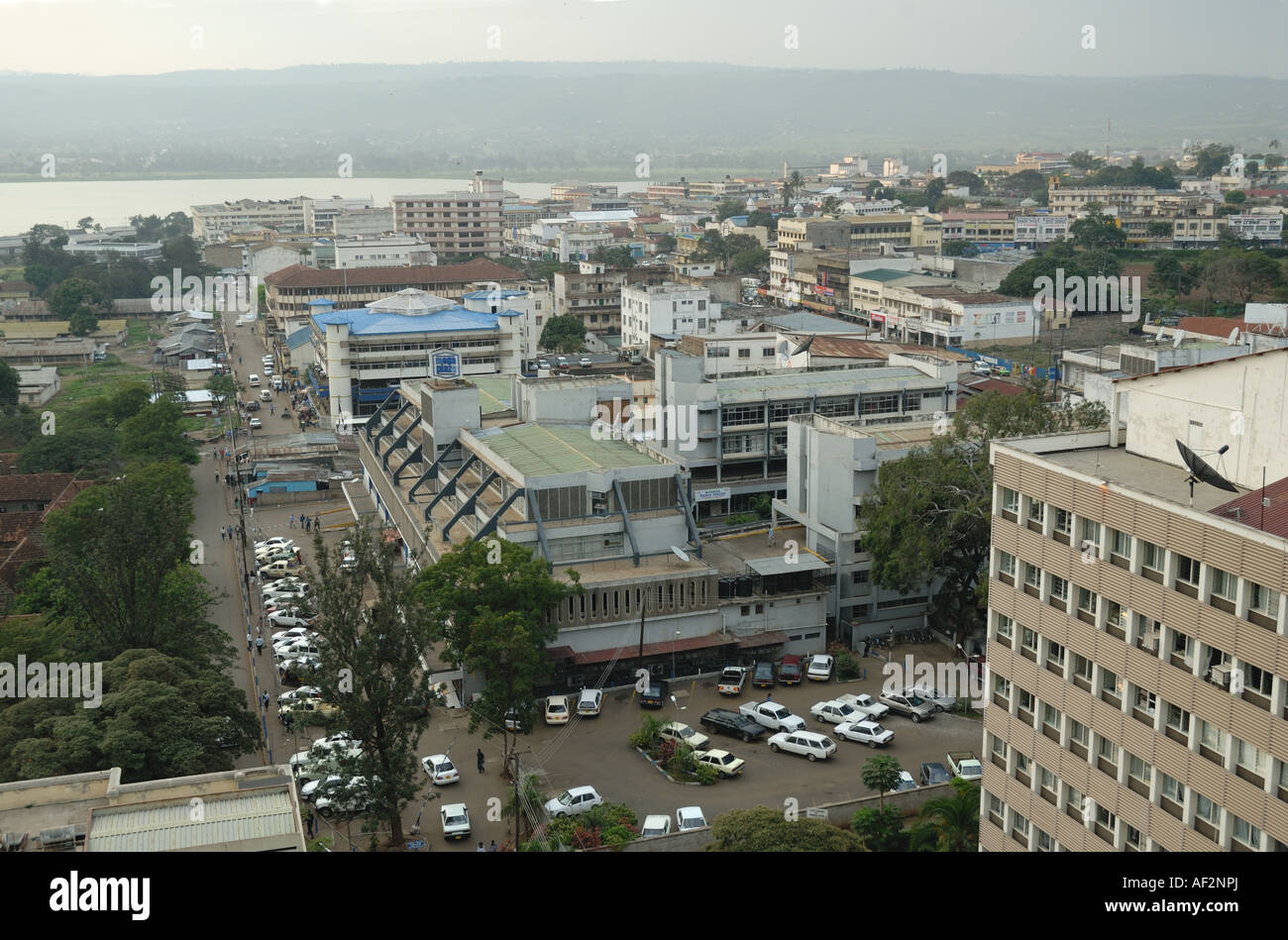 Kisumu Kenya East Africa seen from the top of the tower block of Maseno University Stock Photo