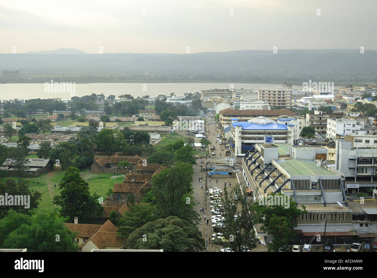 Kisumu Kenya East Africa seen from the top of the tower block of Maseno University Stock Photo