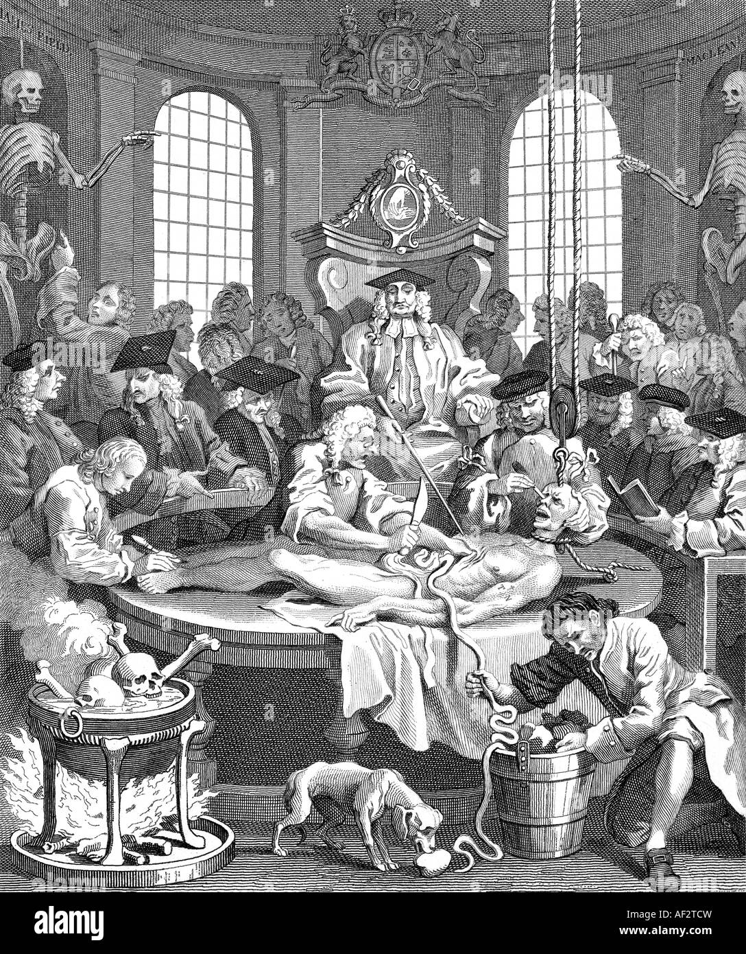 The Reward of Cruelty, from 'The Four Stages of Cruelty'. Engraving after Hogarth. Stock Photo