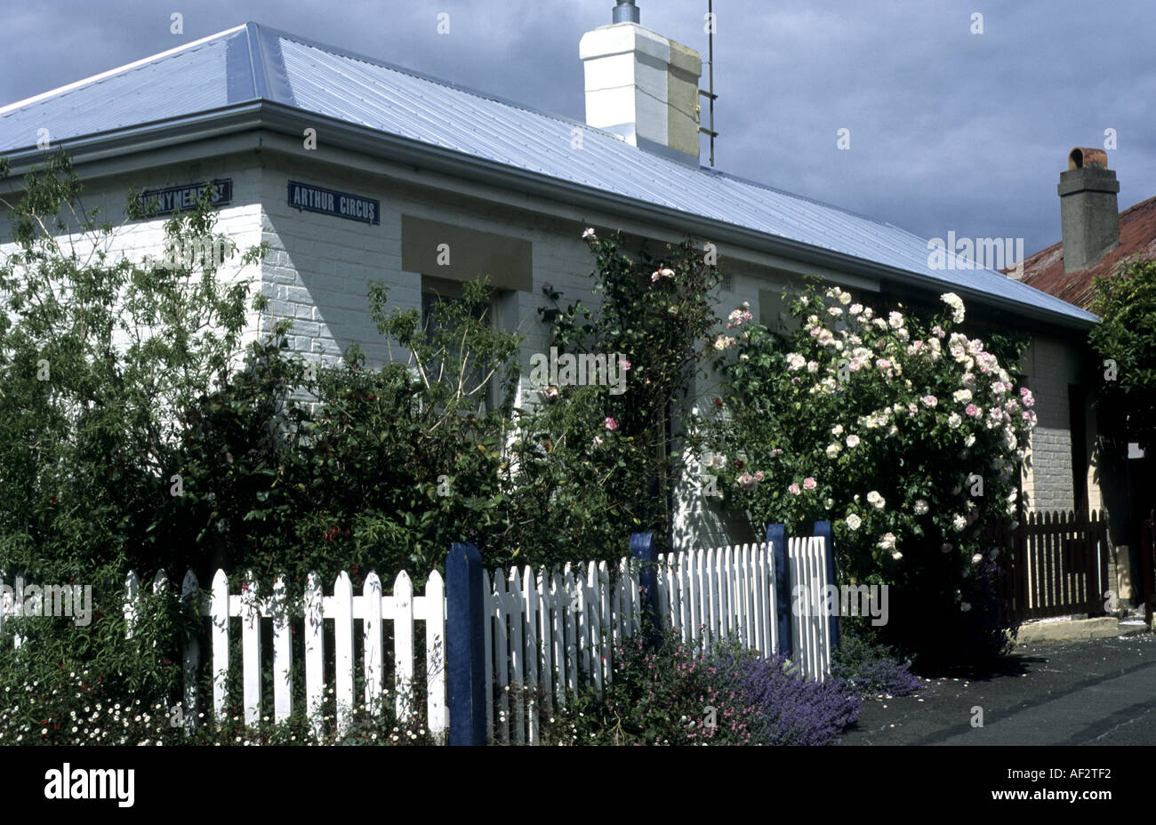 Cottage in Arthur Circus, Battery Point, Hobart, Tasmania, Australia