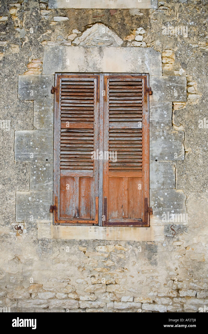 French Window Shutter Stock Photo Alamy