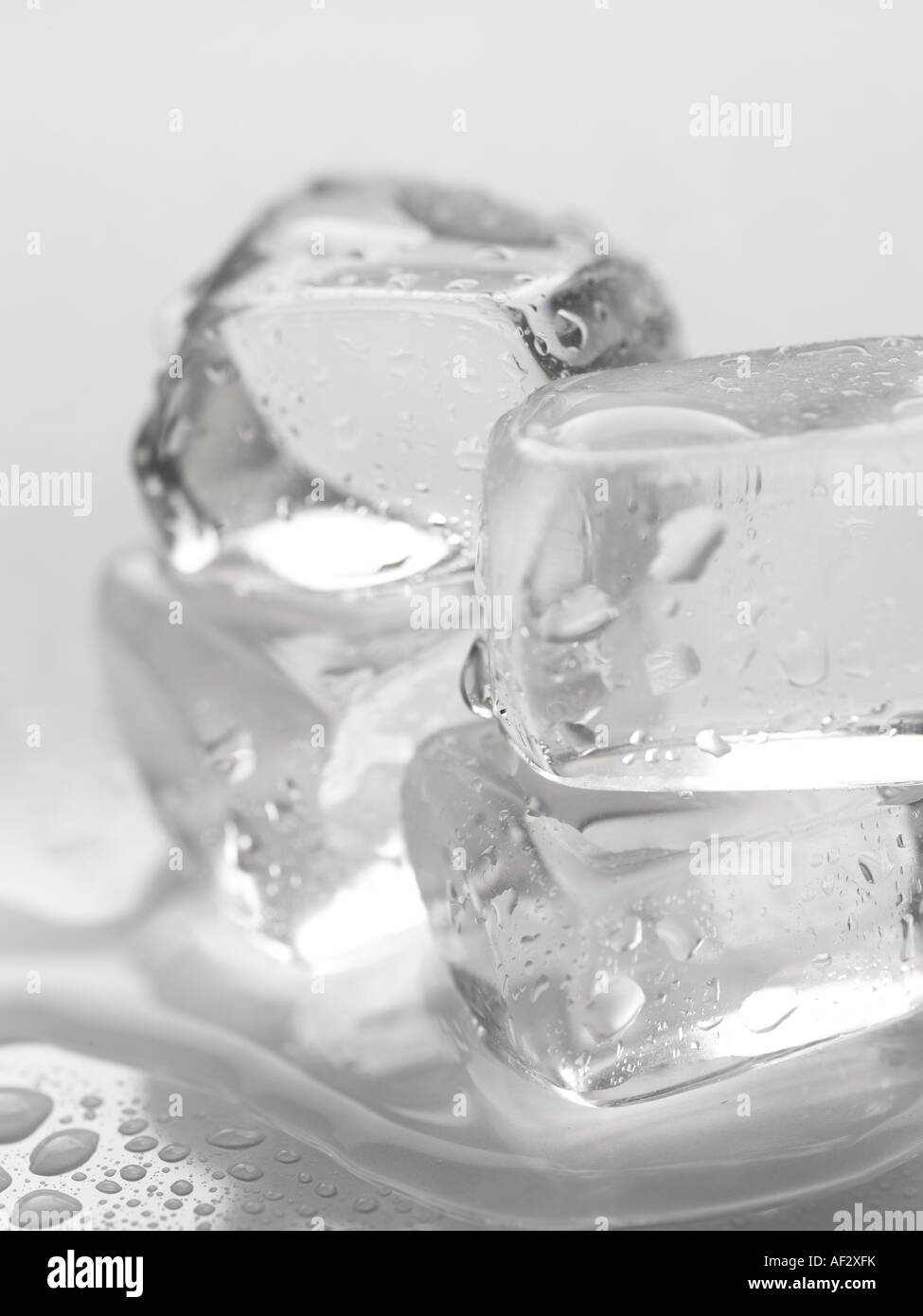 ice cubes one,  water, cold, frost fresh white Stock Photo