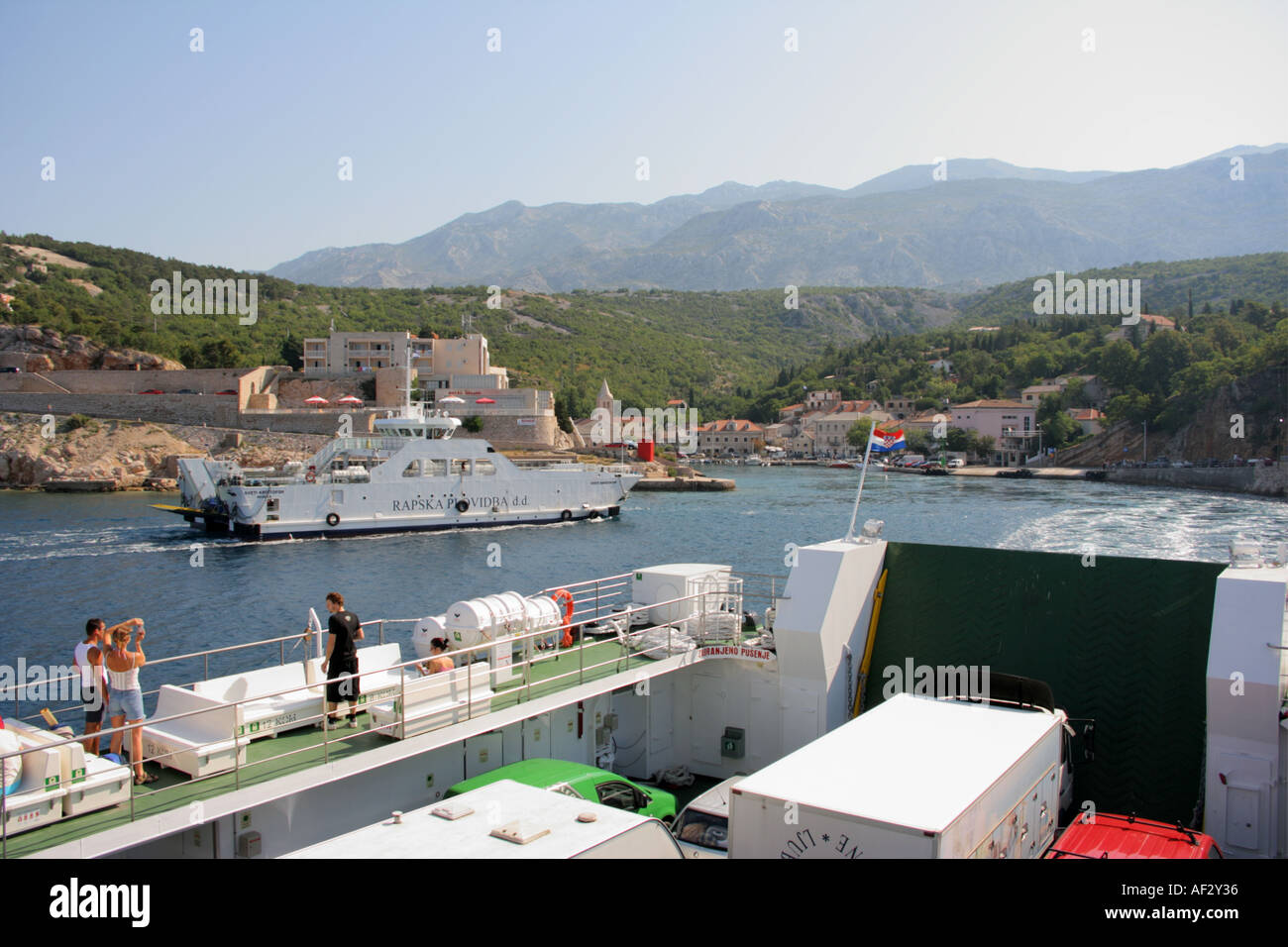 Jablanac town across Rab island ferry harbor, Croatia Stock Photo Alamy