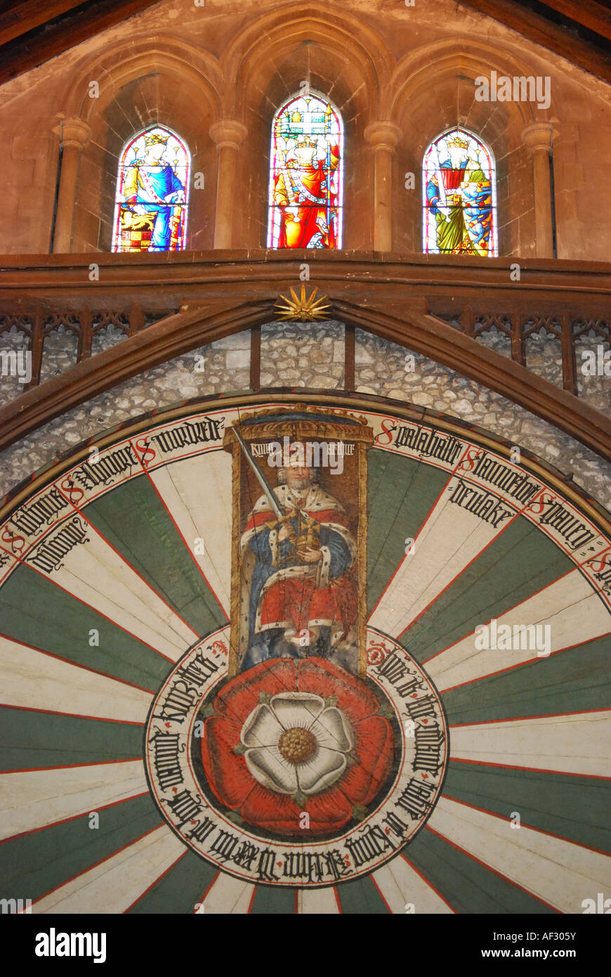 UK, England, Hampshire, Winchester, The Great Hall, The Round Table