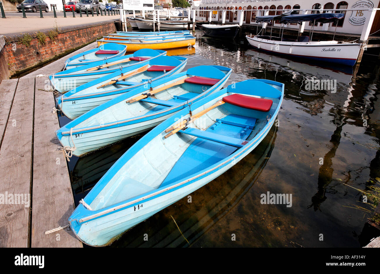 Rowing boats for hire Henley on Thames Oxfordshire UK Stock Photo Alamy