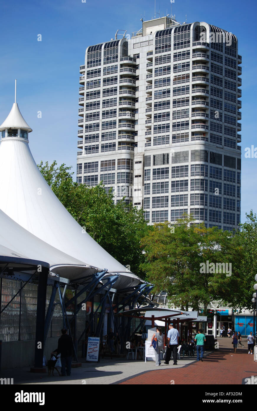 Swindon Market and David Murray John Tower, New Town, Swindon, Wiltshire, England, United Kingdom Stock Photo